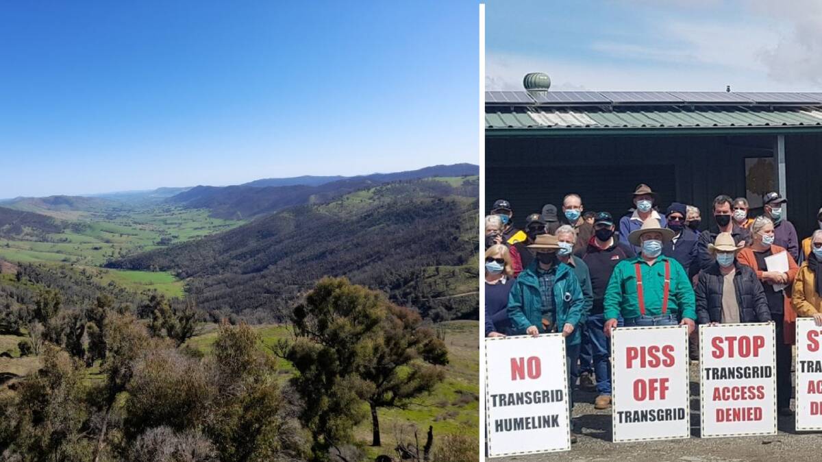 Landholders impacted by Transgrid's HumeLink attending a recent community meeting at Paul and Andrea Sturgess' property. Pictures: Paul Sturgess, Jen Dumbrell