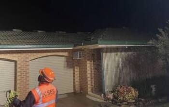 Winds and wet weather across the Riverina. Pictures: NSW SES Murrumbidgee Unit
