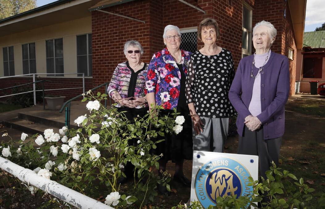 DECADES OF SERVICE: Some of the Riverina's longest running CWA members include Annette Gaynor (65 years), Ann Adams (55 years), Doris Thomson (65 years) and Joan Powell (76 years). Picture: Les Smith