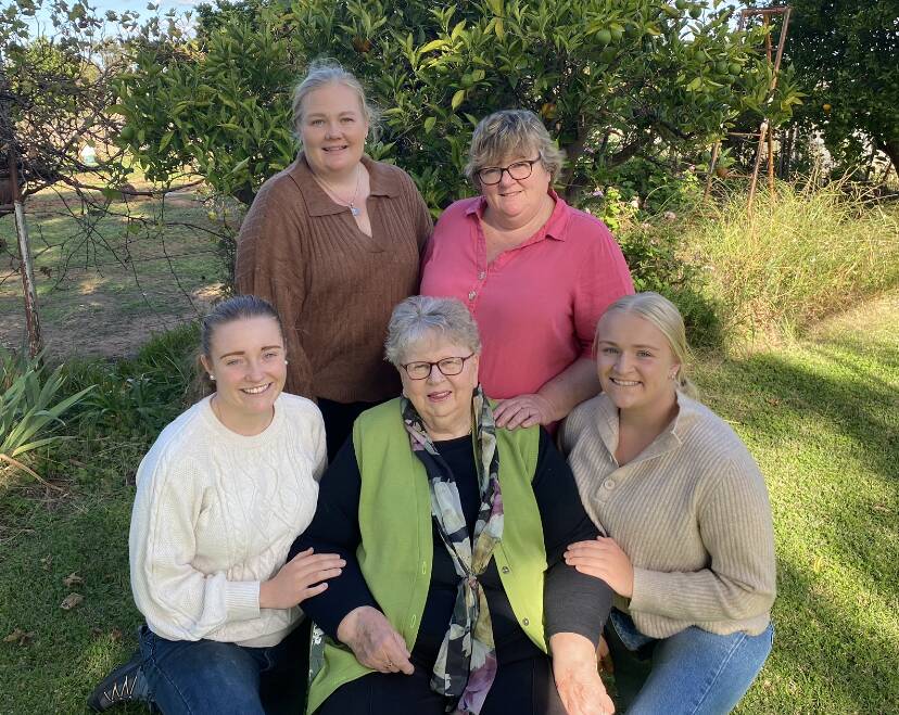 FAMILY: Barbara Johnston's daughter Robyn and three granddaughters Sarah, Lauren and Jessica Meyers are all active members of the CWA.