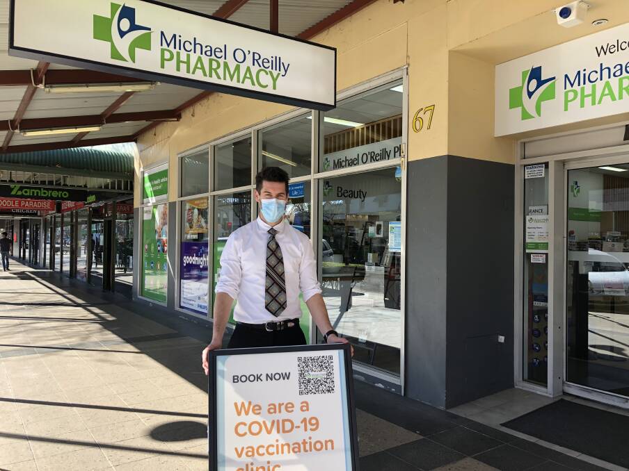Michael O'Reilly Pharmacy will also be offering the AstraZeneca vaccine from this month. Picture: Emily Wind