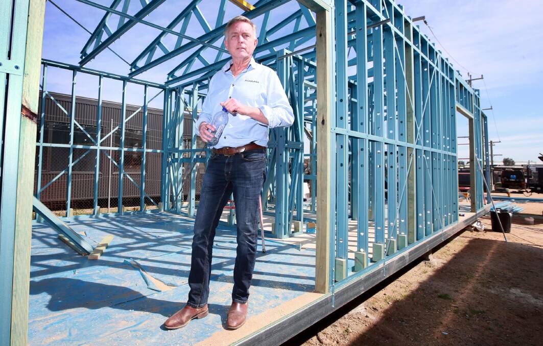 DIVERSE RANGE: Prefabulous owner Gavin KIng pictured at one of his projects at Bomen. Picture: Les Smith
