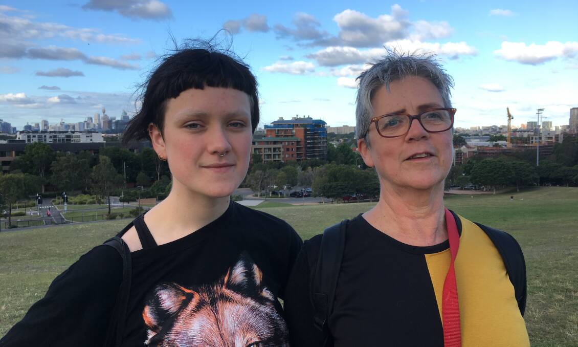 Filmmaker Kathy Drayton (right) with her daughter Imogen. Both played key roles in the climate change production titled The Weather Diaries. Picture: Supplied