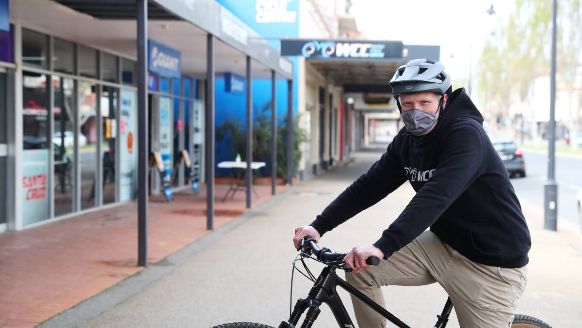 SALES BOOM: Wagga Cycle Centre manager Andrew Treloar has noticed a huge increase in bicycle sales during lockdown restrictions. Picture: Emma Hillier