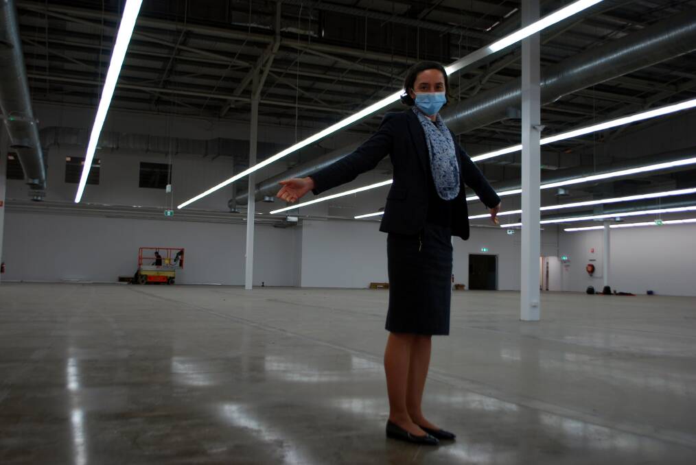 SPACIOUS: Knight Frank director Jill Toohey pictured in the new home of The Base Warehouse. Picture: Sean Cunningham