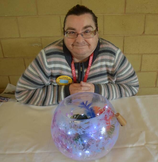 CRAFTY TOUCH: Rhonda Palmer loves making her specialty item, a fairy garden bowl. She plans to have some available at the Uranquinty Garage Sale and Craft Fair. Picture: Sean Cunningham