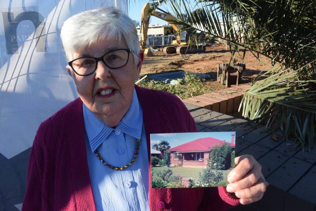 SAD DAY: Dell Bungay rekindled her childhood memories while standing near the site of her family home at Lake Albert Road. Picture: Sean Cunningham
