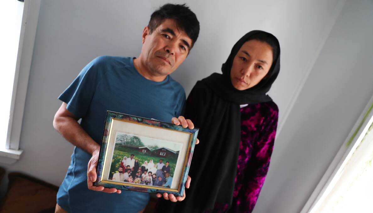 WORRIED: Ali Rahimi and his wife Hakimeh fear for their family members trapped in Afghanistan as the Taliban inflict horrendous suffering and carnage throughout their homeland Picture: Emma Hillier