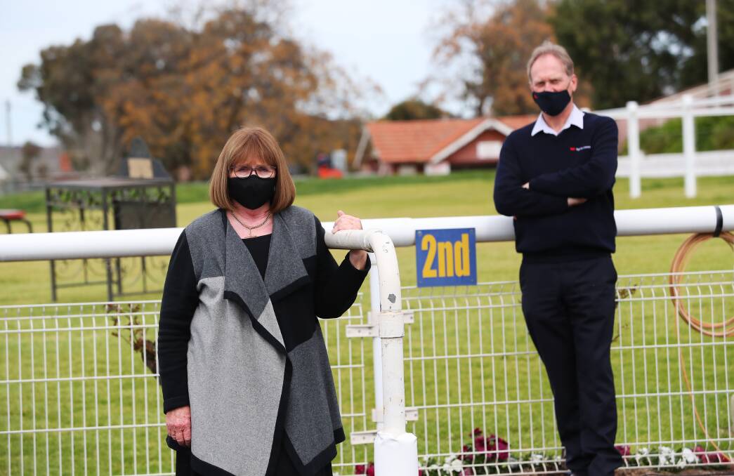 DISAPPOINTED: Kurrajong community engagement manager Cathie Smith and Kurrajong Race Day committee chairman Rob Balding. Picture: Emma Hillier