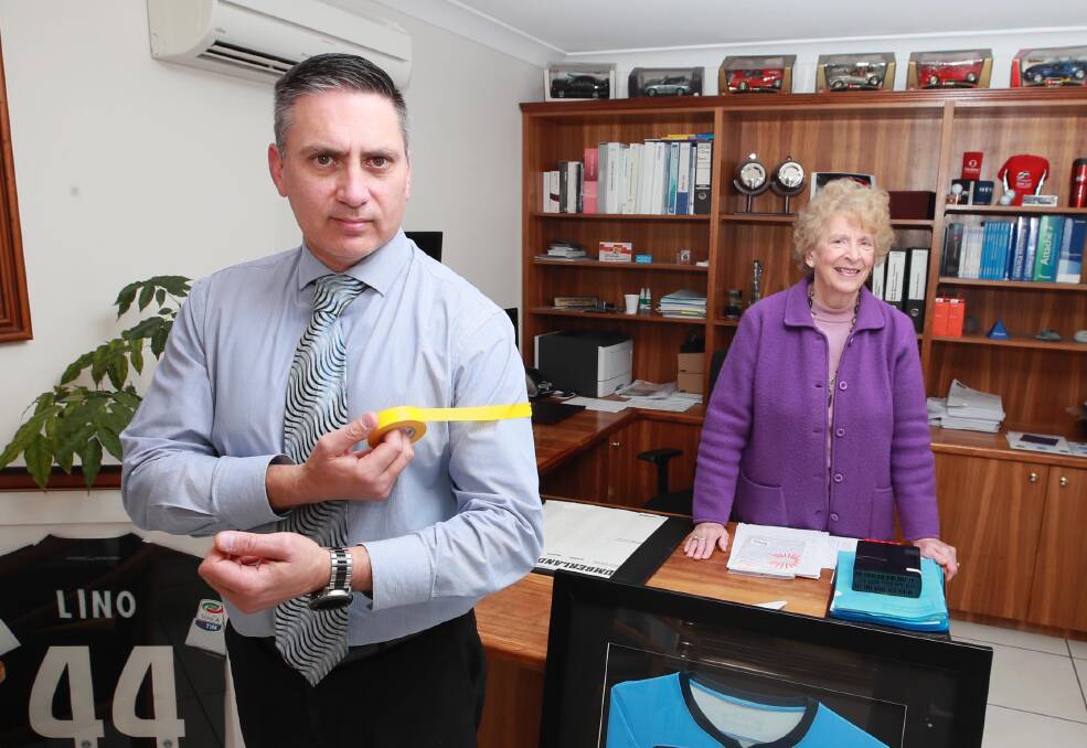 BE NICE: Football Wagga operations manager David Merlino and Respect Awareness president Ronda Lampe prepare for the Respect Sport Weekend. Picture: Les Smith