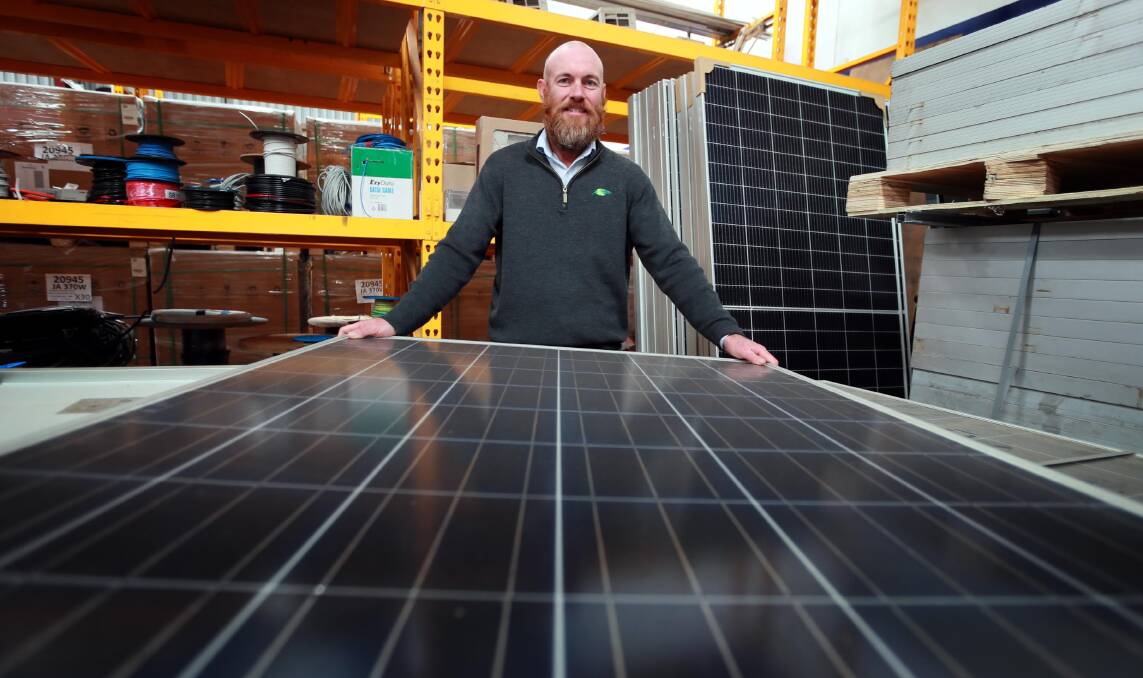 INNOVATIVE: Solar Professionals managing director Daniel Kimber is hoping a new automated recycling plant will start to be built soon. Picture: Les Smith