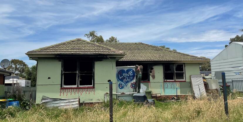 DESTROYED: The property has been left severely damaged from heat and smoke. Picture: Hayley Wilkinson