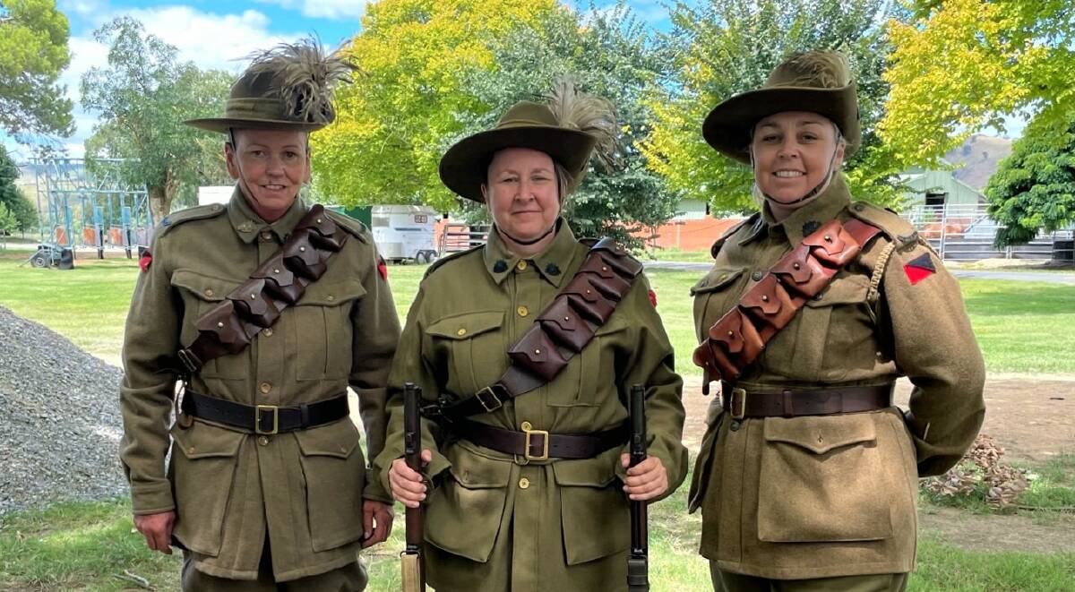 GEARED UP: Three members of the Gundagai Light Horse, Sandy McMillan, Danielle Leseberg and Kerrie Stewart. Picture: Supplied.