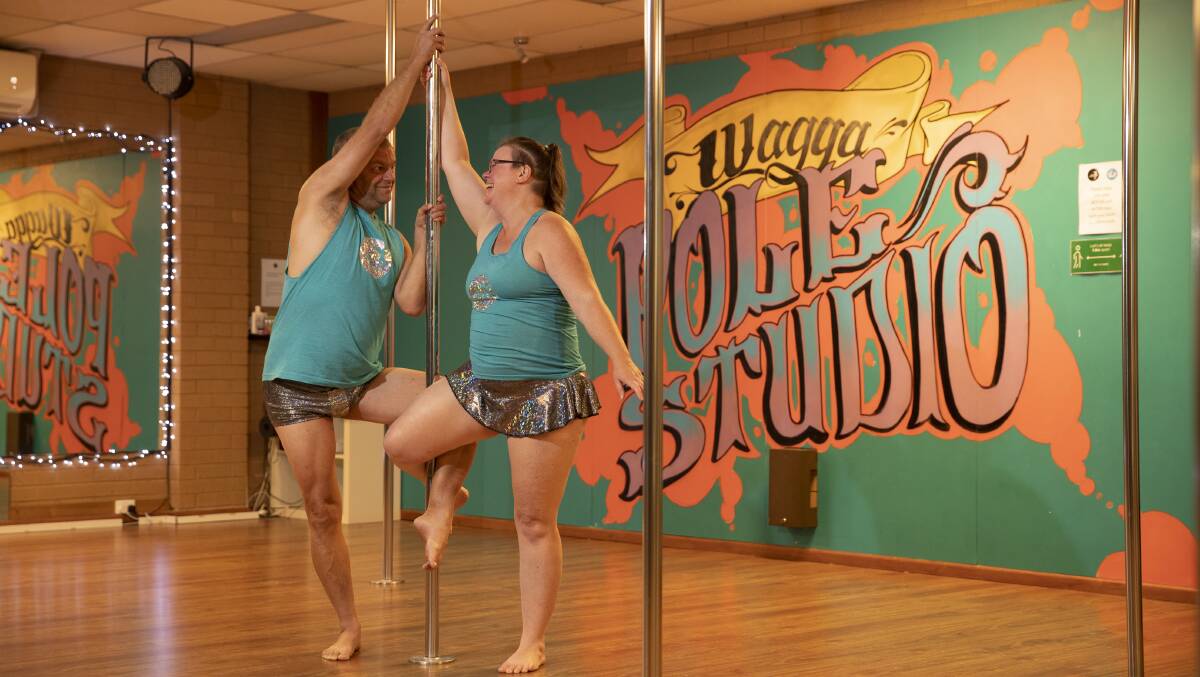 POWER COUPLE: Wagga Pole Studio owners Jeff and Jen Spinner celebrate 20 years of marriage by reflecting on the wild journey they have taken together. Picture: Madeline Begley