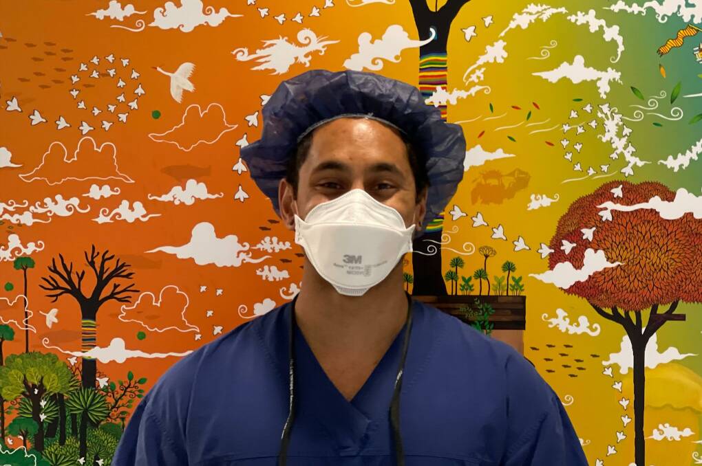 'BLESSED': Plastic surgery registrar Dr Paul Machado at Centenary Hospital for Women and Children. Ms Gordon said she could not fault Dr Machado's professionalism and bed-side manner, and is lucky that the same surgeon will see Clayton's recovery through. Picture: Supplied.