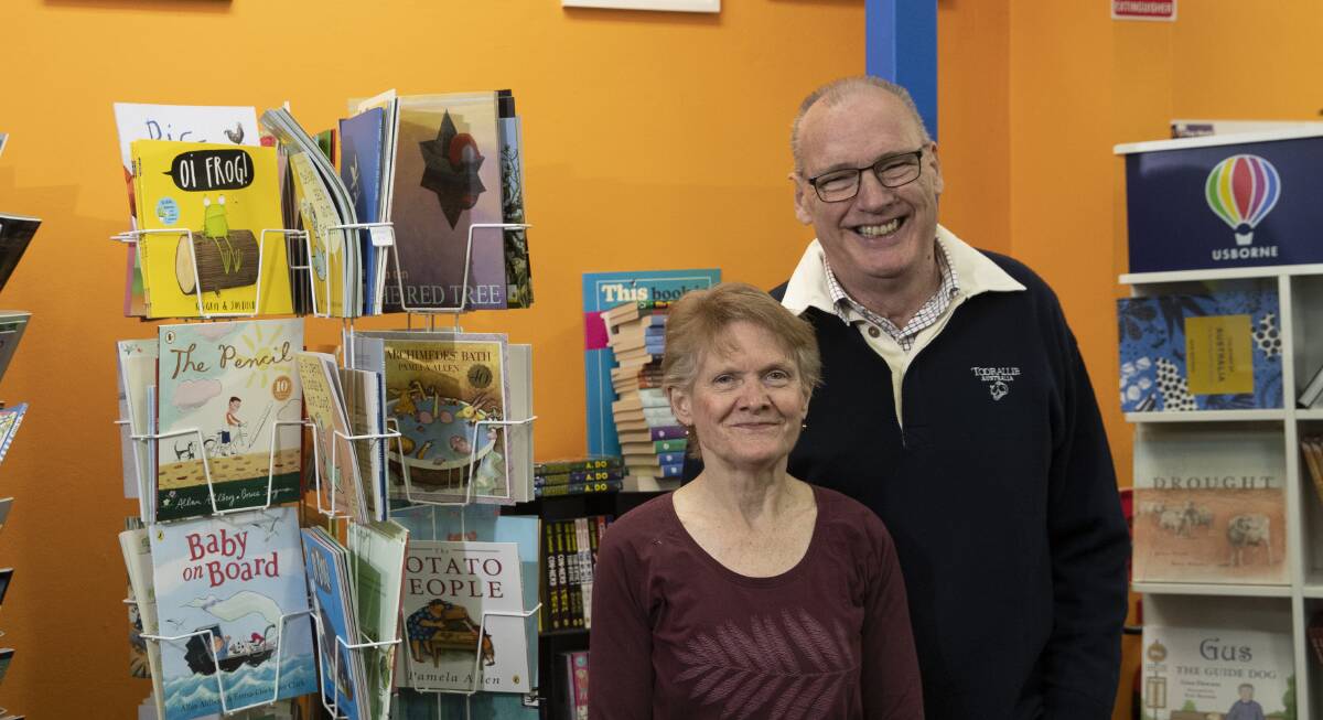 NEW CHAPTER: David and Fran Payne bid farewell to Gateway Bookshop after 34 years at the helm. Picture: Madeline Begley