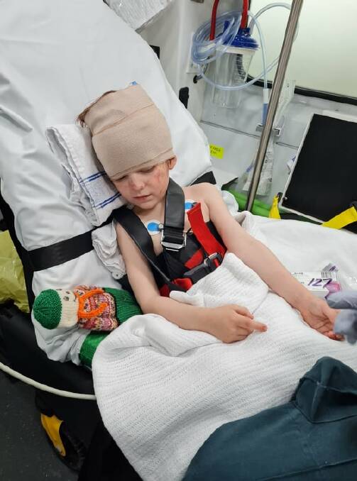 GRAPHIC CONTENT WARNING: Moments captured by Clayton's mother Kristy Gordon throughout the past three weeks including the ambulance trip, Clayton's several surgeries, and leech therapy. Pictures: Supplied.