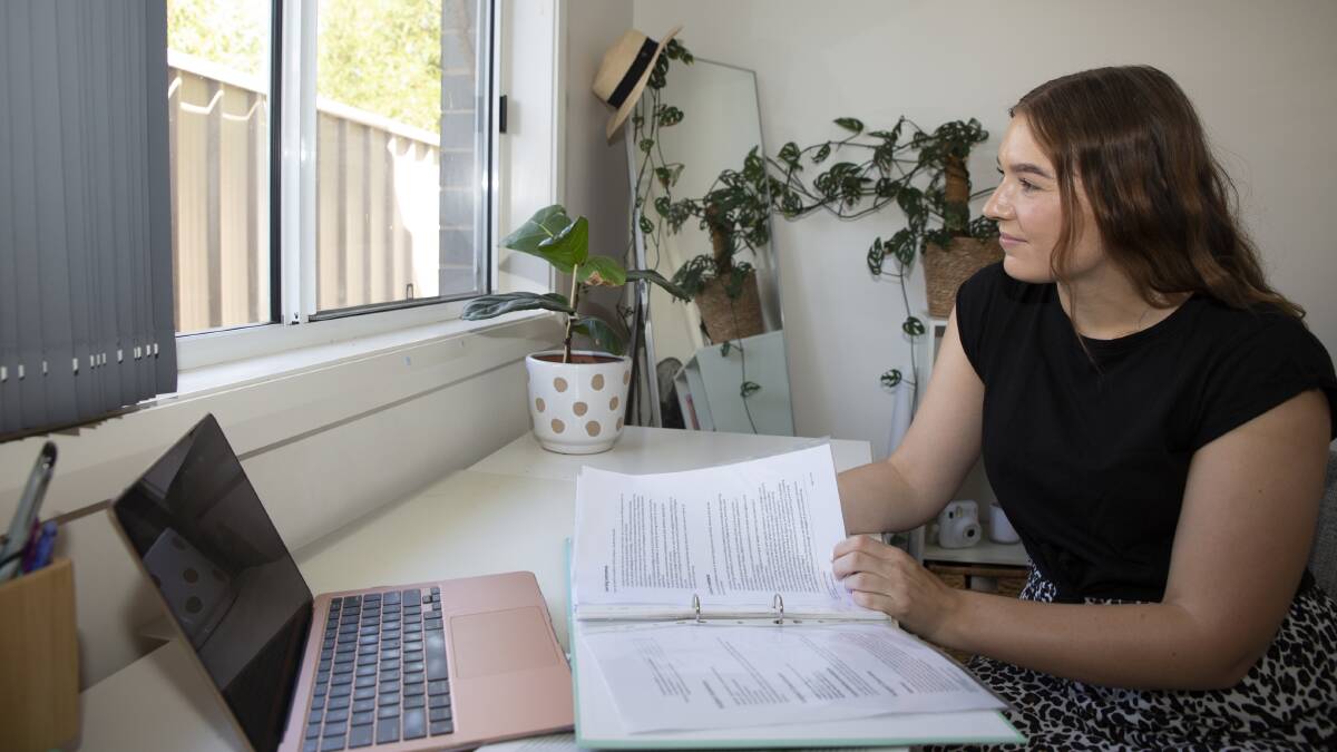 UNDER PRESSURE: Education student Ella Purser is one of many students juggling multiple jobs to support herself through tertiary education due to strict financial support criteria. Picture: Madeline Begley