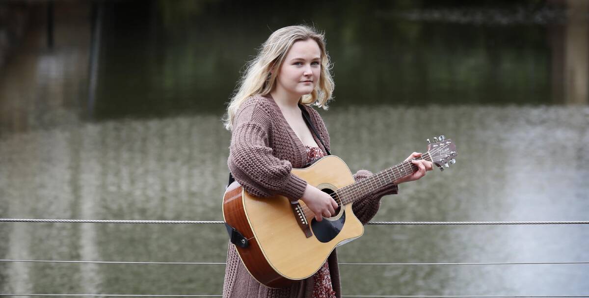 HEALTHY OUTLET: Wagga's Courtney Barron, 18, will perform at Amplify Youth Concert this Friday and showcase her songwriting skills to a sold-out audience. Picture: Les Smith