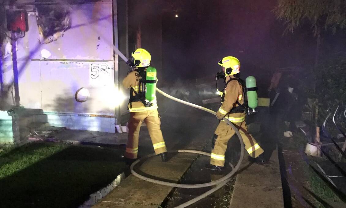 FIRE: Emergency services responded to reports of a house fire on Aurora St, Temora just after 9pm on Wednesday. Picture: Supplied