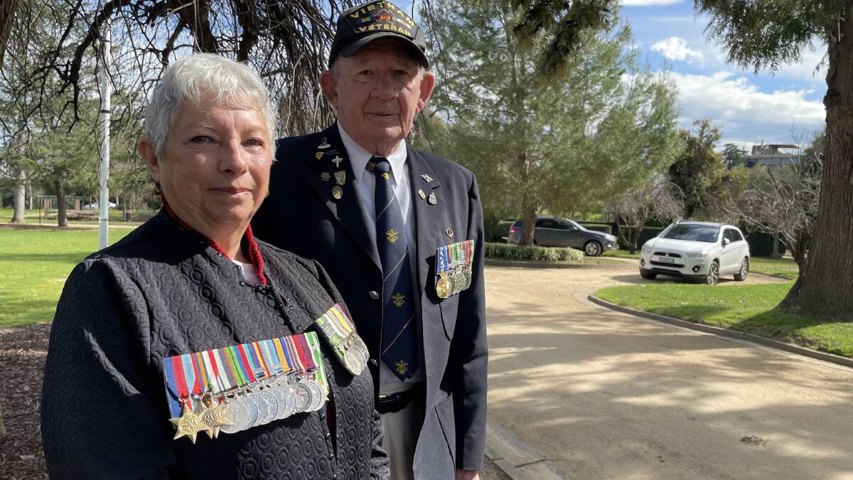 Fran and Gordon 'Obie' O'Brien attend Vietnam Veterans Day ceremony