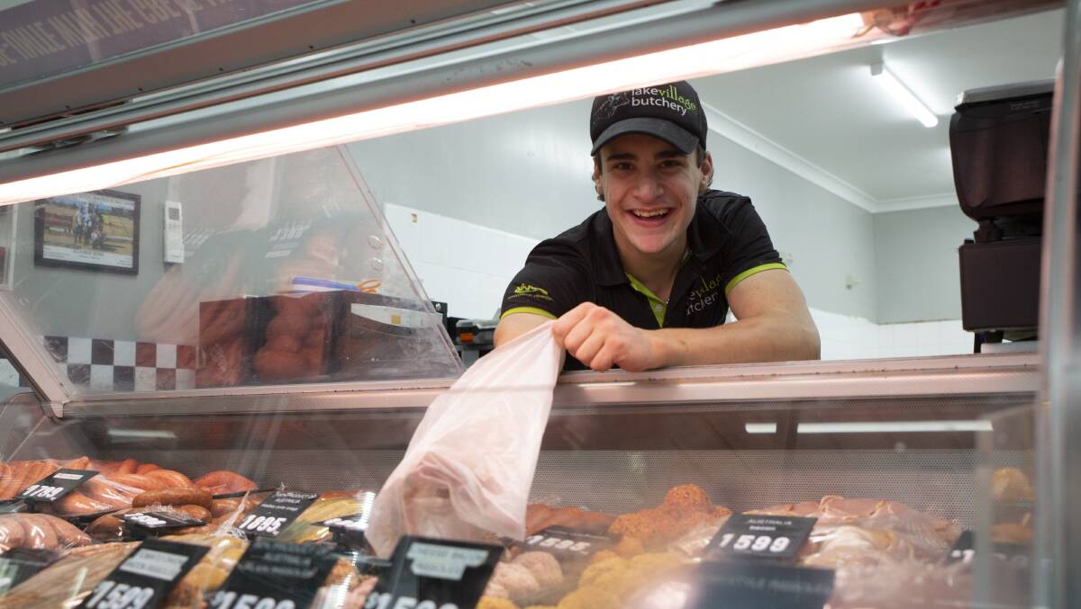 CUT ABOVE: Second-year apprentice butcher Patrick L'Estrange loves the cut and thrust of his chosen trade. Picture: Madeline Begley 