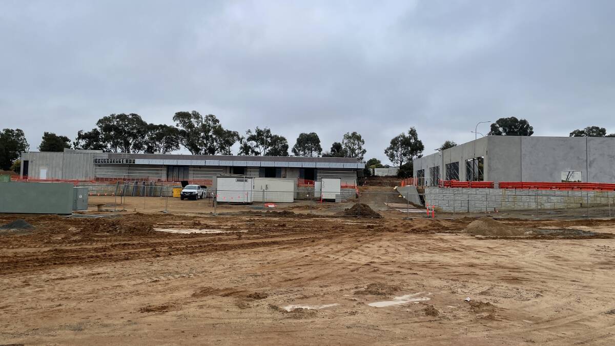 FLOW: Construction is underway on the new Boorooma shopping mall, upgrades to a nearby roundabout will aid traffic flow in the area. Picture: Tim Piccione 