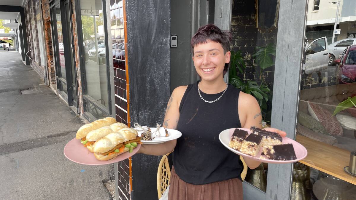 PIONEER: Lucid coffee owner Emma Moss, who grew up on a cattle farm in Adelong, started her business out of frustration at the lack of vegan options here in Wagga. Picture: Conor Burke 