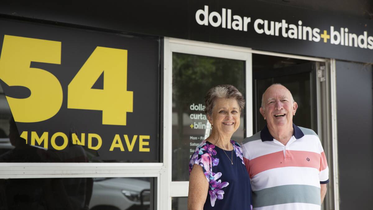 Gift from heaven: Elizabeth and Rodney Parsons of the Wagga Base Hospital Auxiliary Op Shop outside their new premises on Baylis Street. Picture:Madeline Begley