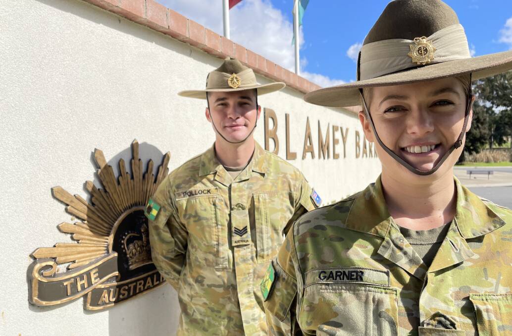  SPECIAL DAY: Sergeant Timothy Pollock and Lieutenant Tayla Garner discuss the impact that Anzac day has on their lives and careers. Picture: Conor Burke 
