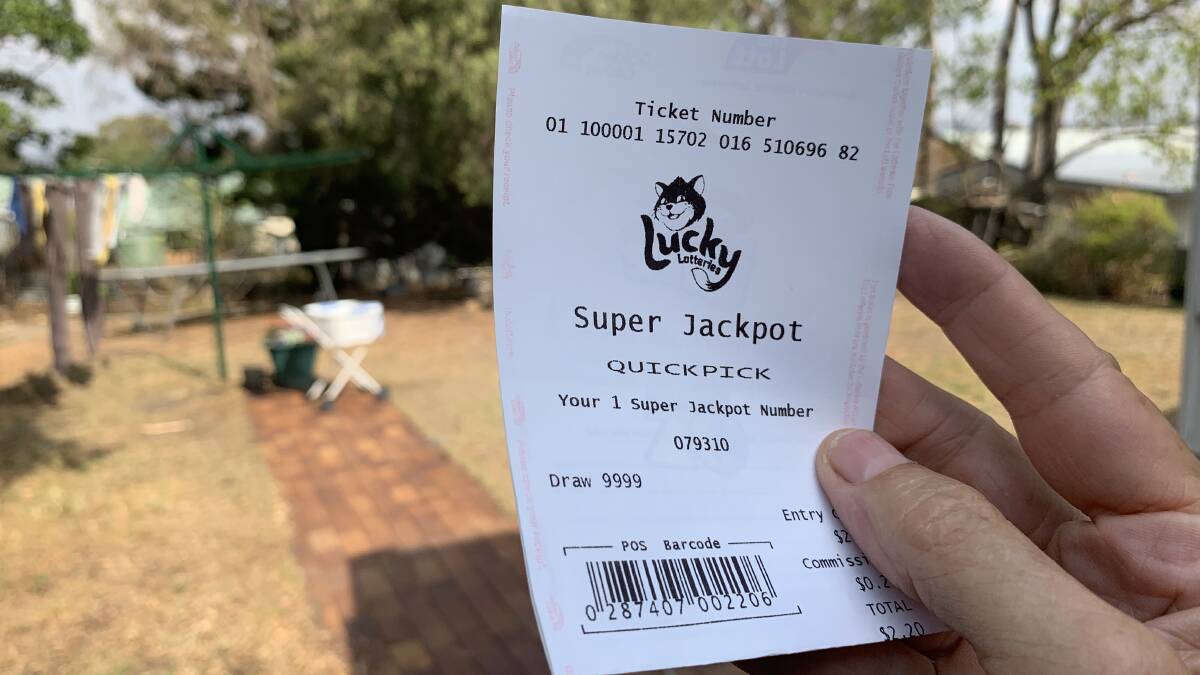 JACKPOT: A West Wyalong man shocked his wife by yelling, weve won the lottery, after checking his Lucky Lotteries Super Jackpot entry.