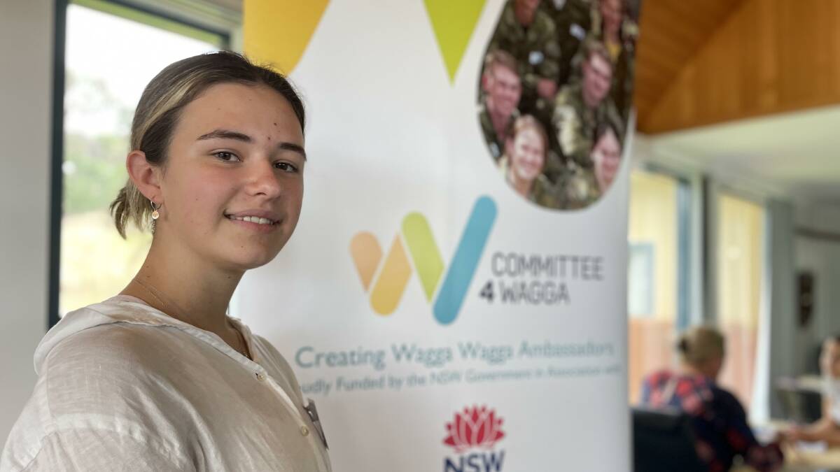 Future leaders: Ellie Clarke from Mater Dei Catholic College is taking part in the 2022 Wagga School Leaders Program. Picture: Conor Burke