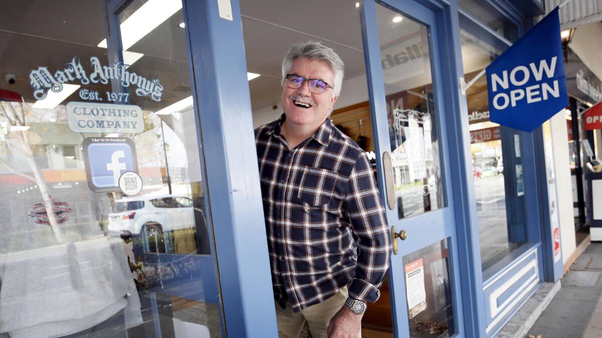 END OF AN ERA: Mark MacKenzie of Mark Anthony's Clothing has decided it is time to sell his store, which has been a mainstay of Wagga's business community for over 45 years. Picture: Les Smith 