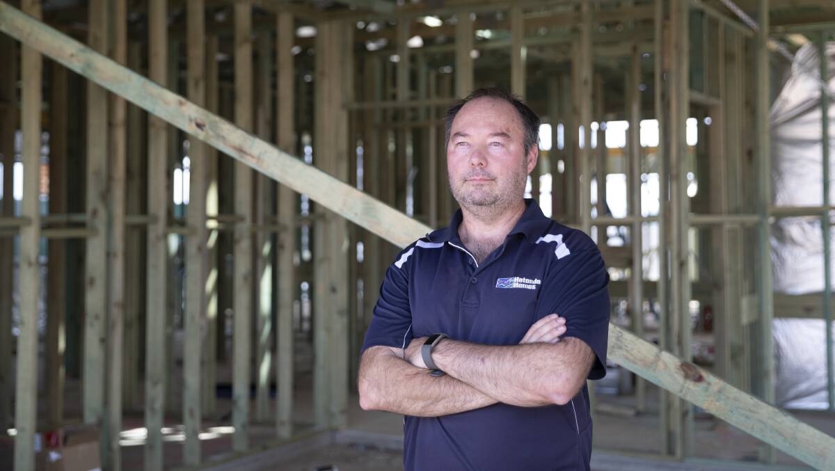 Unhappy home: Co-owner of Hotondo homes Craig Keogh said this is the most difficult period of his construction career. Picture: Madeline Begley 
