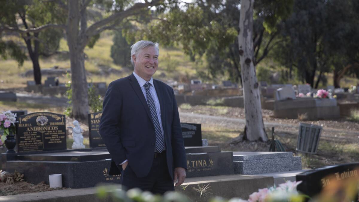 REVOLUTION: Wagga funeral director Daniel Woods says that attitudes to death and funerals are rapdily changing. Picture: Madeline Begley.