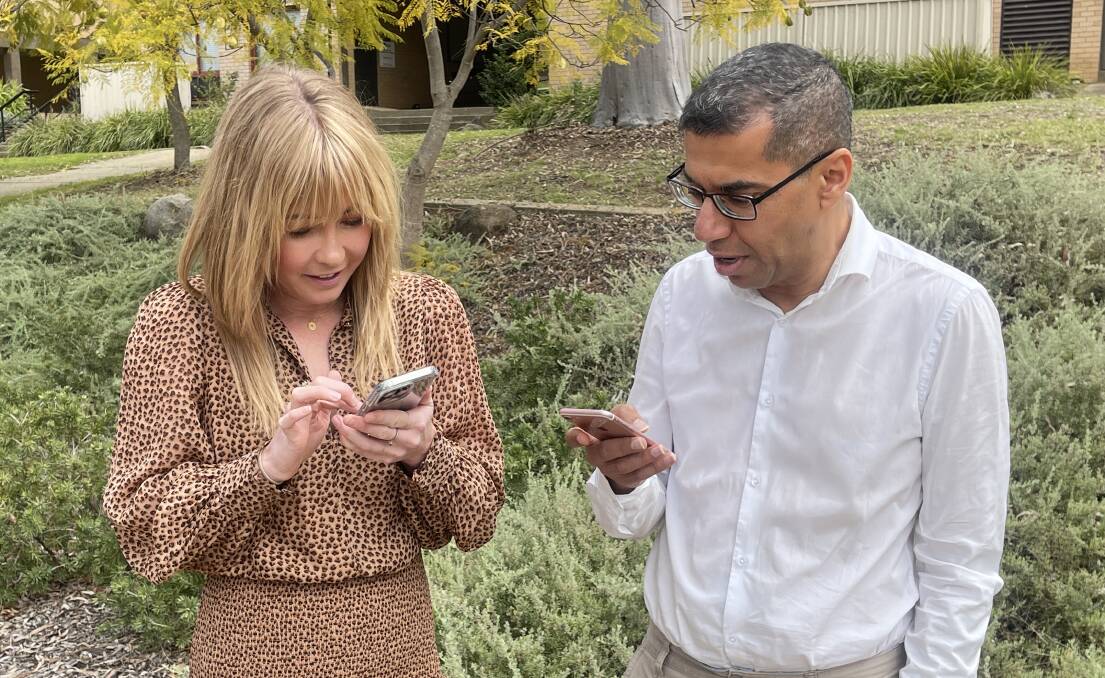 CSU Wagga researchers Dr Rachel Hogg and associate professor Yeslam Al-Saggaf are hoping to shed light on how phubbing affects our wellbeing. Picture supplied