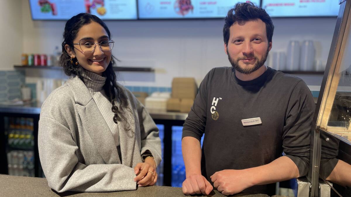 Habibi Chicken owner Mariam Rehman and manager Mo El Halwani were so overwhelmed on their opening weekend they ran out of chickens. Picture by Tim Piccione 