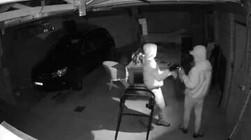 A screenshot of home security footage from last night's Tolland home break-in. Picture: Supplied