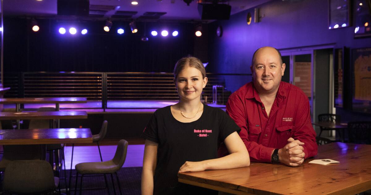 Duke of Kent publican Ward Gaiter and bar manager Mikayla Kapel are ready to support and showcase local bands for this Saturday's Fitz Fest. Picture: Madeline Begley
