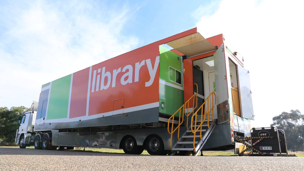 The custom built library truck travels more than 50,000 km in a single year. Picture supplied