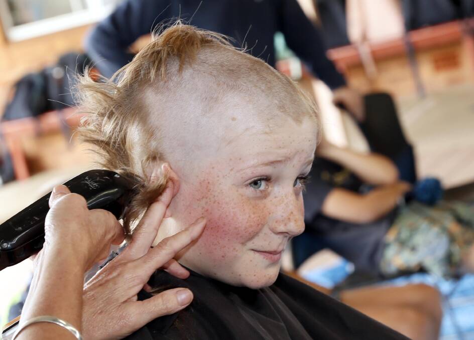 Matthew Graham organised today's shave in support of his mother. Picture: Les Smith