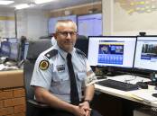 NSW SES incident controller Tony McMullen in Wagga's emergency command centre. Picture: Madeline Begley 