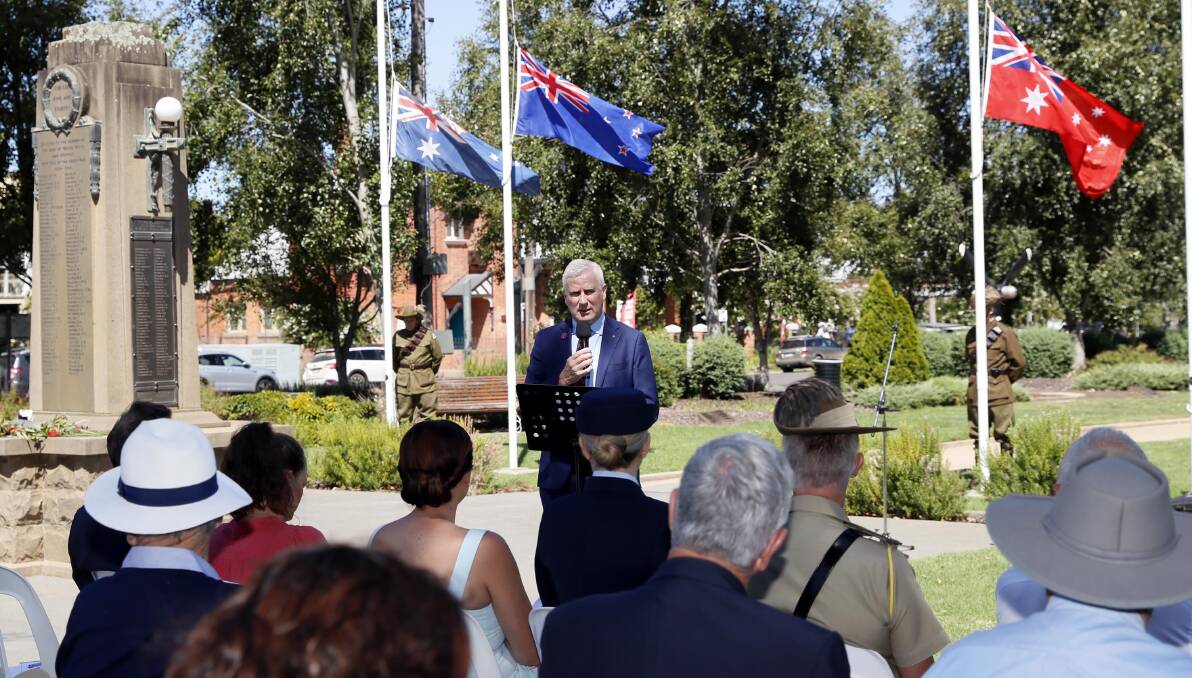 Riverina MP Michael McCormack gave the event's keynote address. Picture by Les Smith 
