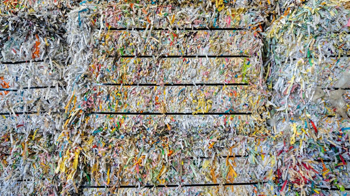 Although shredded paper is often mistaken as a recyclable item through the yellow bin, it requires a special service. Picture: Supplied 