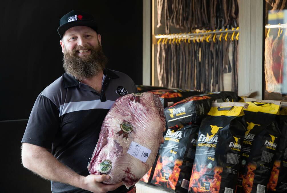 Wagga local Mick Cameron first started barbecuing 15 years ago with a makeshift 44-gallon drum smoker he made himself but says it's now much easier for beginners to start. Picture by Madeline Begley 