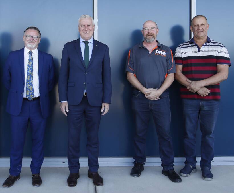 Riverina's candidates (Mark Jeffreson, Michael McCormack, Richard Orchard and Darren Ciavarella, pictured, left to right) have laid out how they plan to combat housing affordability if elected on May 21. Picture: Les Smith 