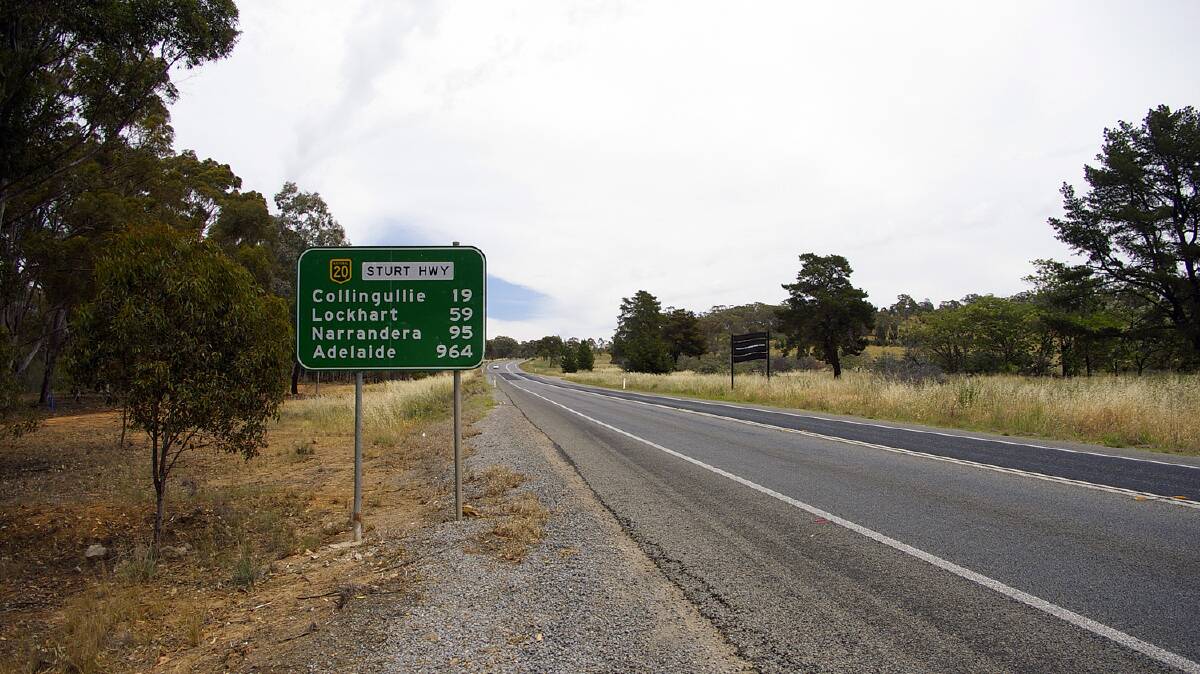 The Sturt Highway has now reopened between Collingullie and Darlington Point. Photo courtesy Bidgee