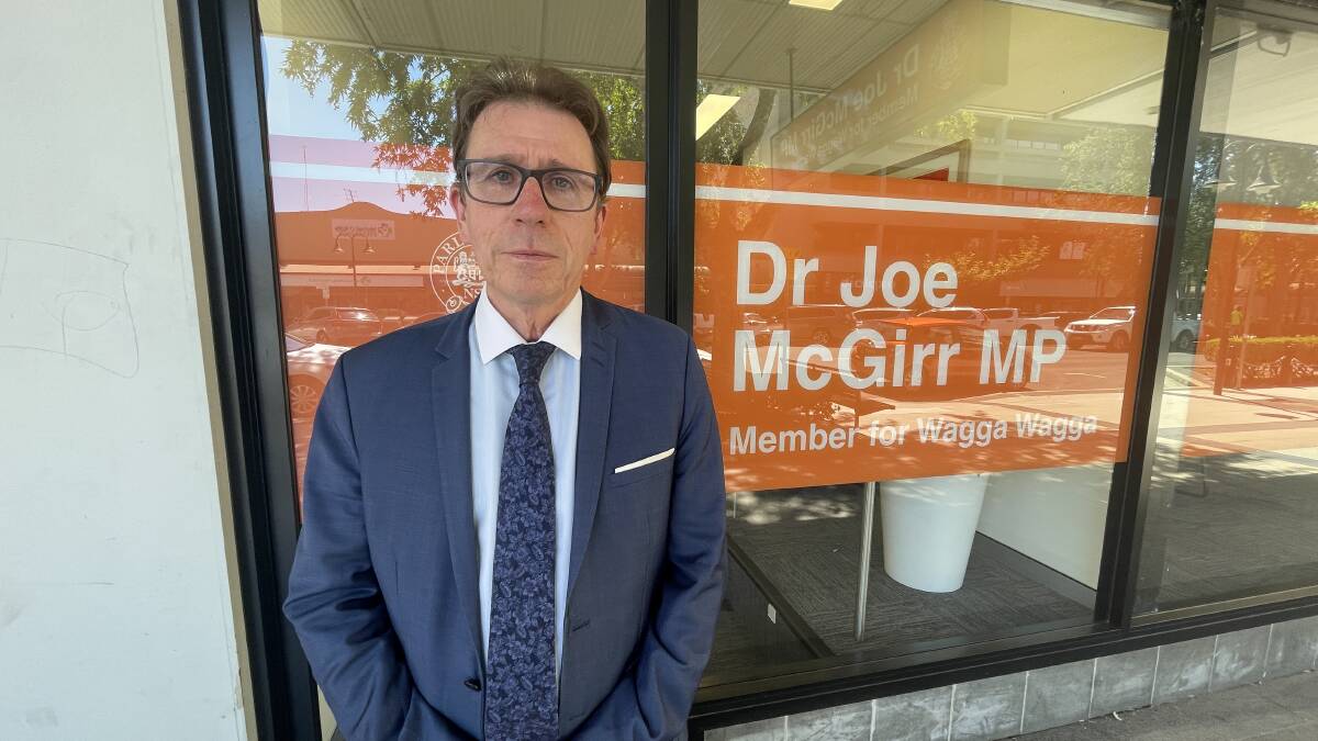 Wagga MP Joe McGirr says the demergers were a "very poor" decision by the previous government, but expressed optimism that Monday's meeting would produce some positive results. Picture by Andrew Mangelsdorf