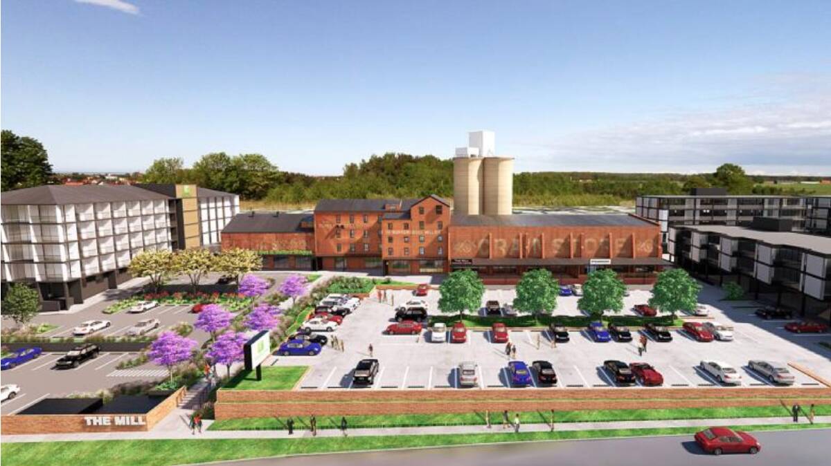 A prior concept plan for what the future Flour Mill Hotel site could look like. Picture contributed