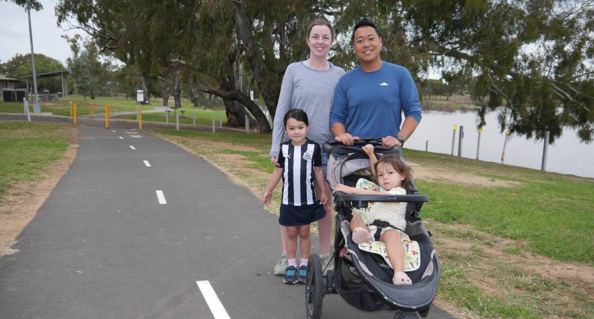 RACE READY: The Leung family is all set to take part in Saturday's inaugural Rosewood to Tumbarumba marathon event. Picture: Andrew Mangelsdorf